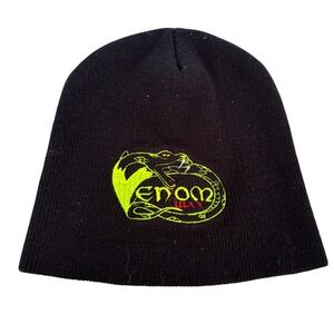 Venom Wax Utah Beanie Black Yupoong Embroidered Snowboard Ski Winter Hat Acrylic